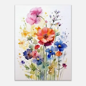 Fleurs des Champs – Tableau Aquarelle fleurs des champs aquarelle