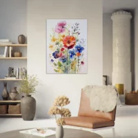 Fleurs des Champs – Tableau Aquarelle fleurs des champs aquarelle