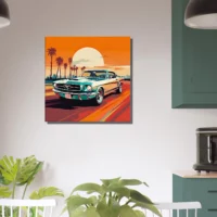 Cadre mural Ford Mustang Miami road ford mustang miami road