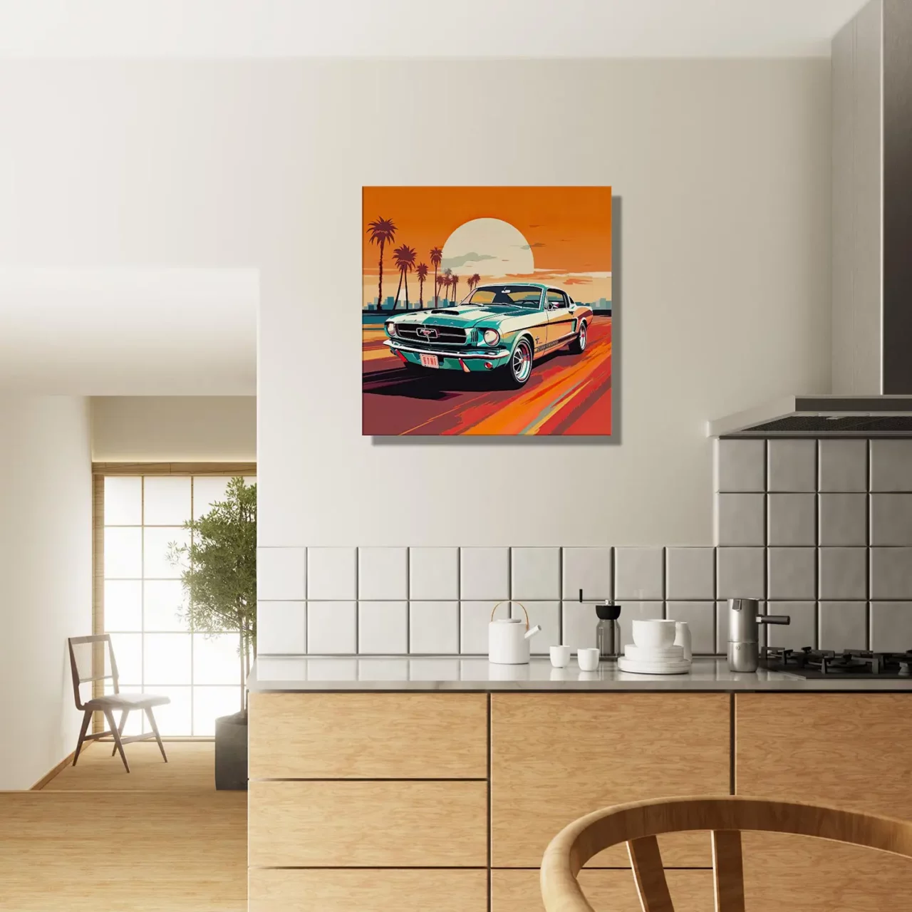 Cadre mural Ford Mustang Miami road ford mustang miami road