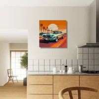 Cadre mural Ford Mustang Miami road ford mustang miami road