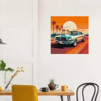 Cadre mural Ford Mustang Miami road ford mustang miami road