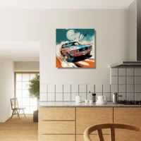Cadre Ford Mustang Orange et Bleue style BD ford mustang orange et bleue style bd