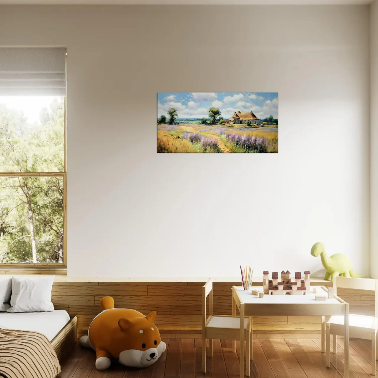 maison de campagne et lavande stype pissaro