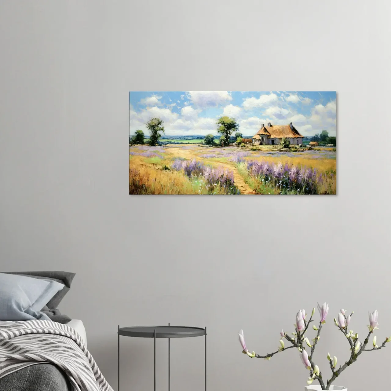 maison de campagne et lavande stype pissaro