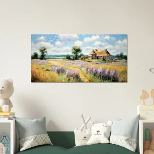 maison de campagne et lavande stype pissaro