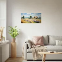 maison de campagne et lavande stype pissaro