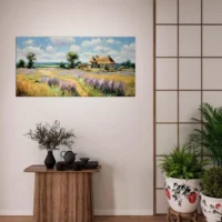 maison de campagne et lavande stype pissaro