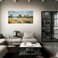 maison de campagne et lavande stype pissaro