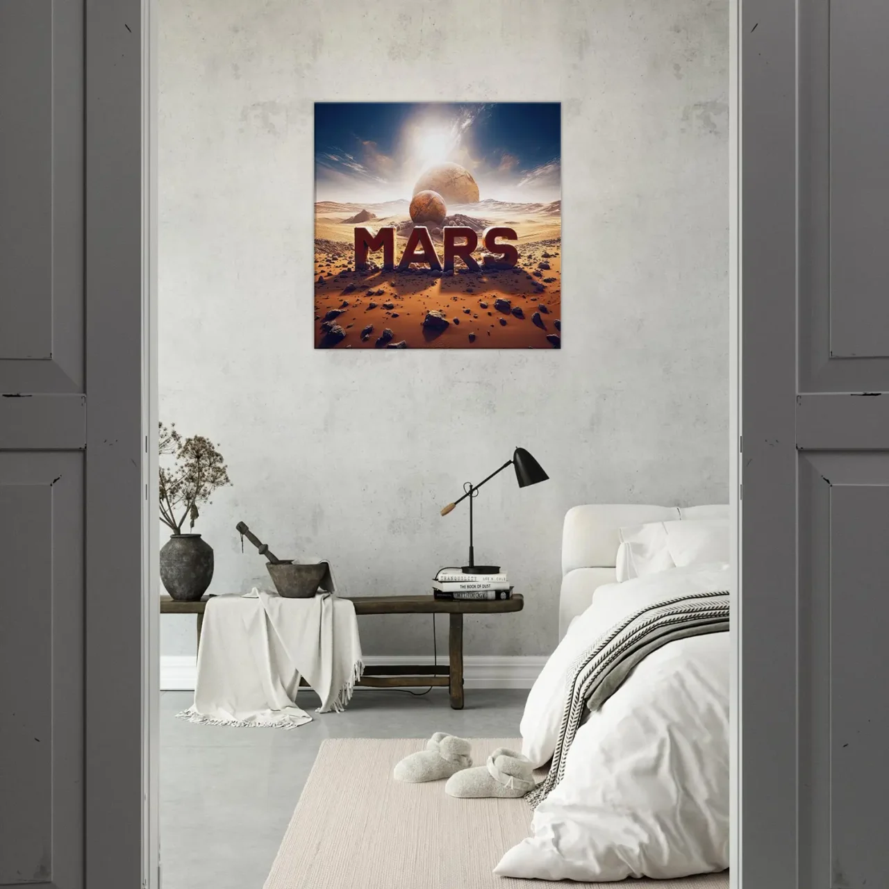 Mars sur Mars, Illustration cadre déco mars sur mars, illustration déco