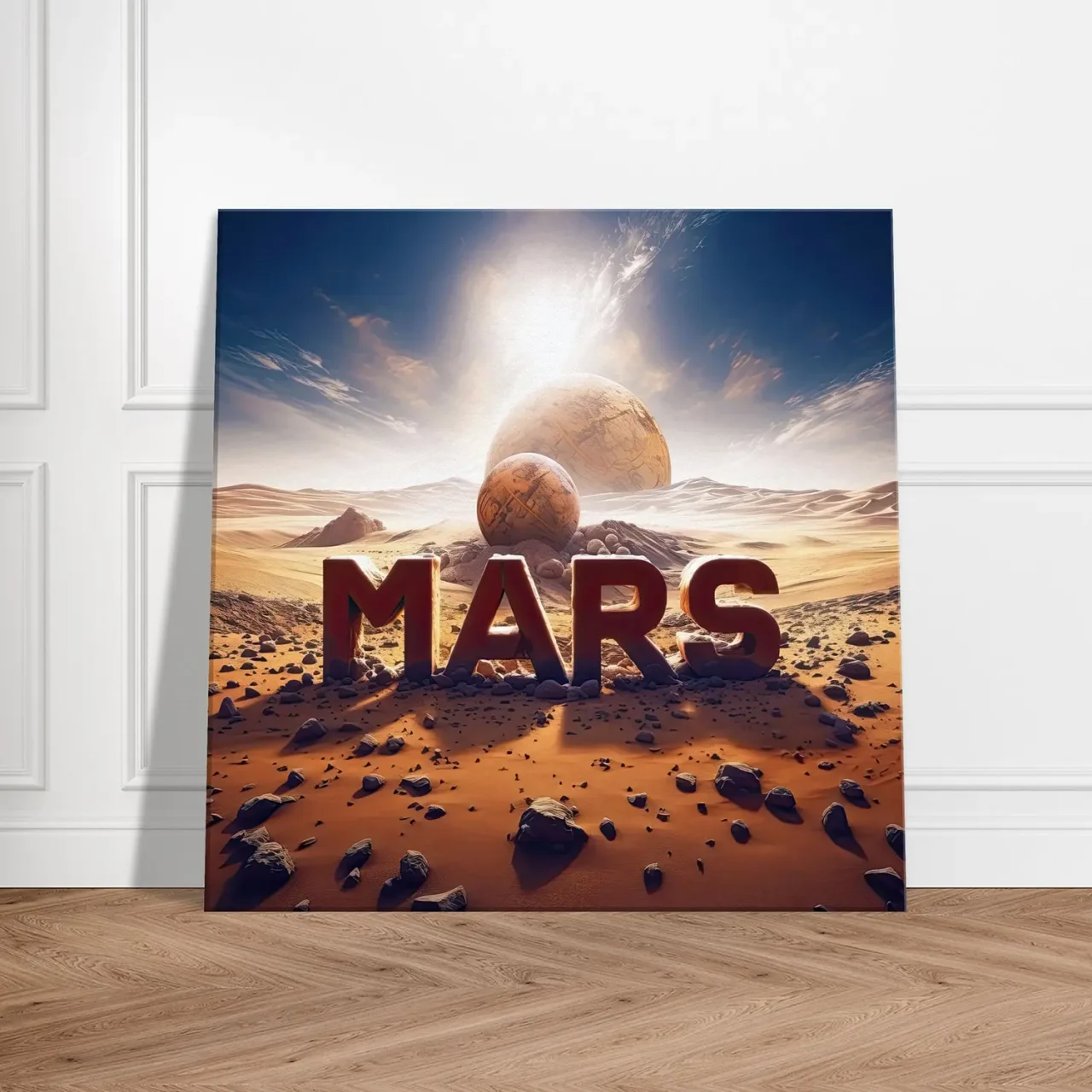 Mars sur Mars, Illustration cadre déco mars sur mars, illustration déco