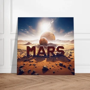 Mars sur Mars, Illustration cadre déco mars sur mars, illustration déco