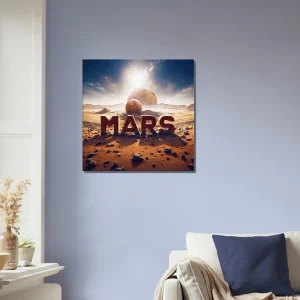 Mars sur Mars, Illustration cadre déco mars sur mars, illustration déco