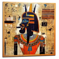 Papyrus Egyptien Amon Ra et Basquiat papyrus egyptien amon ra et basquiat
