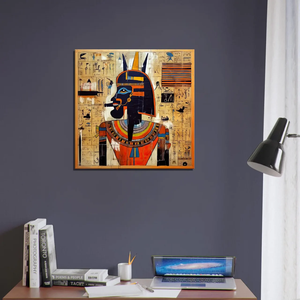 Papyrus Egyptien Amon Ra et Basquiat papyrus egyptien amon ra et basquiat