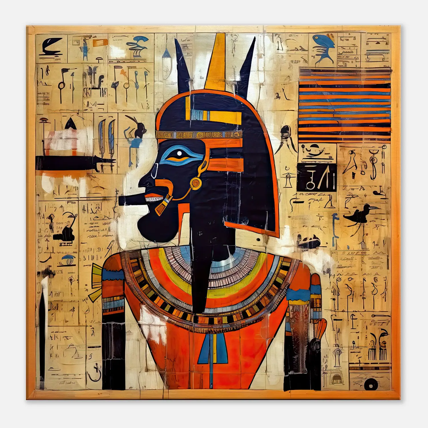 Art égyptien – Peinture à l'huile sur toile – Collection Visage (3