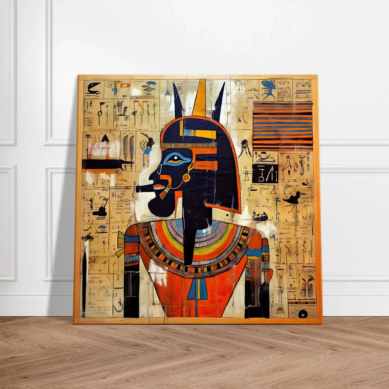 Papyrus Egyptien Amon Ra et Basquiat papyrus egyptien amon ra et basquiat