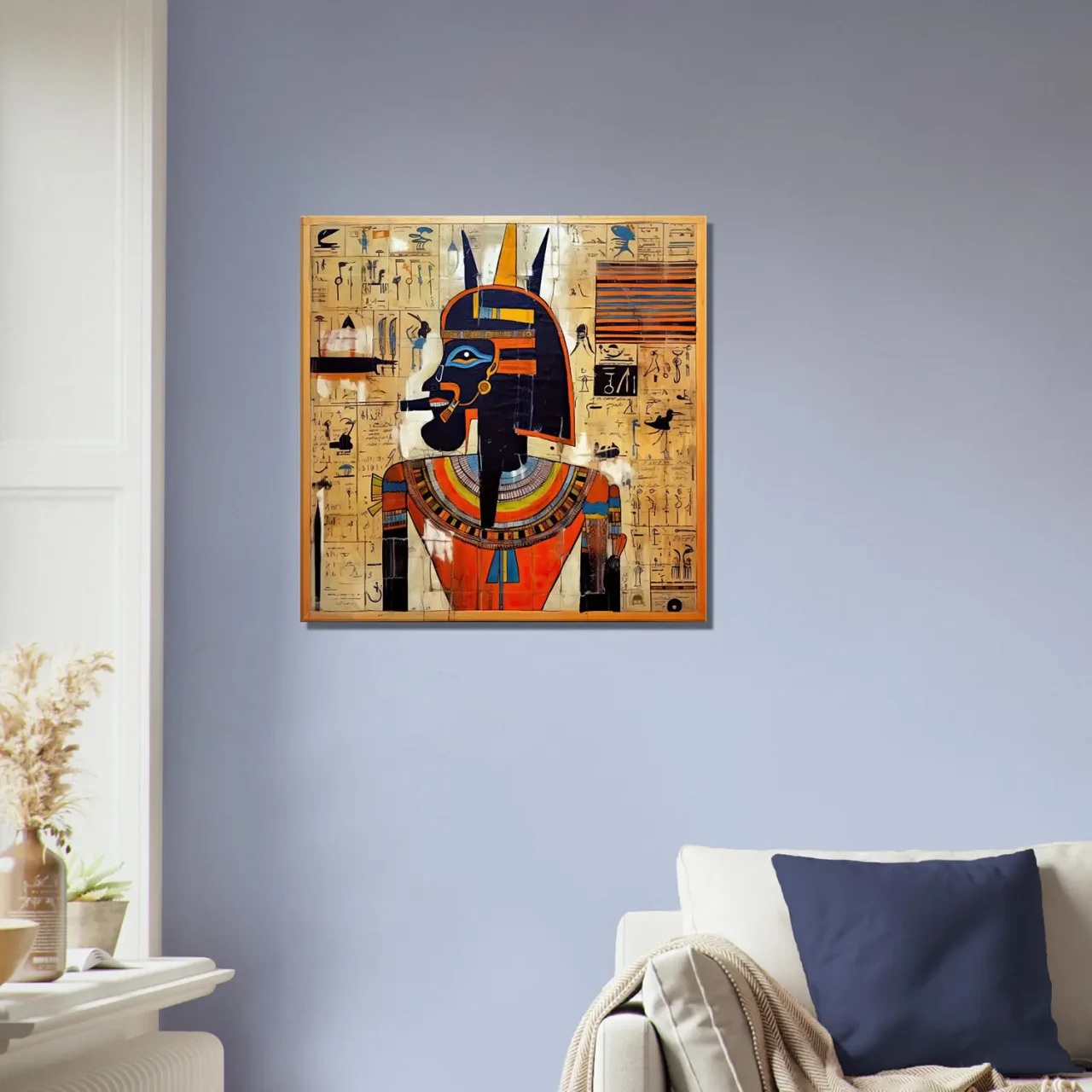 Papyrus Egyptien Amon Ra et Basquiat papyrus egyptien amon ra et basquiat