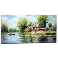 peinture paysage de campagne style camille pissaro