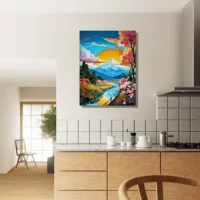 Mont Fuji Paysage coloré coucher de soleil mont fuji paysage coloré coucher de soleil