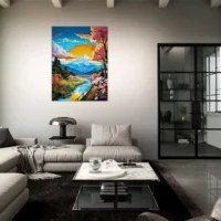 Mont Fuji Paysage coloré coucher de soleil mont fuji paysage coloré coucher de soleil