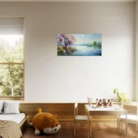 peinture beauté du lac style monet