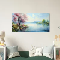 peinture beauté du lac style monet