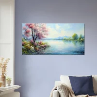 peinture beauté du lac style monet