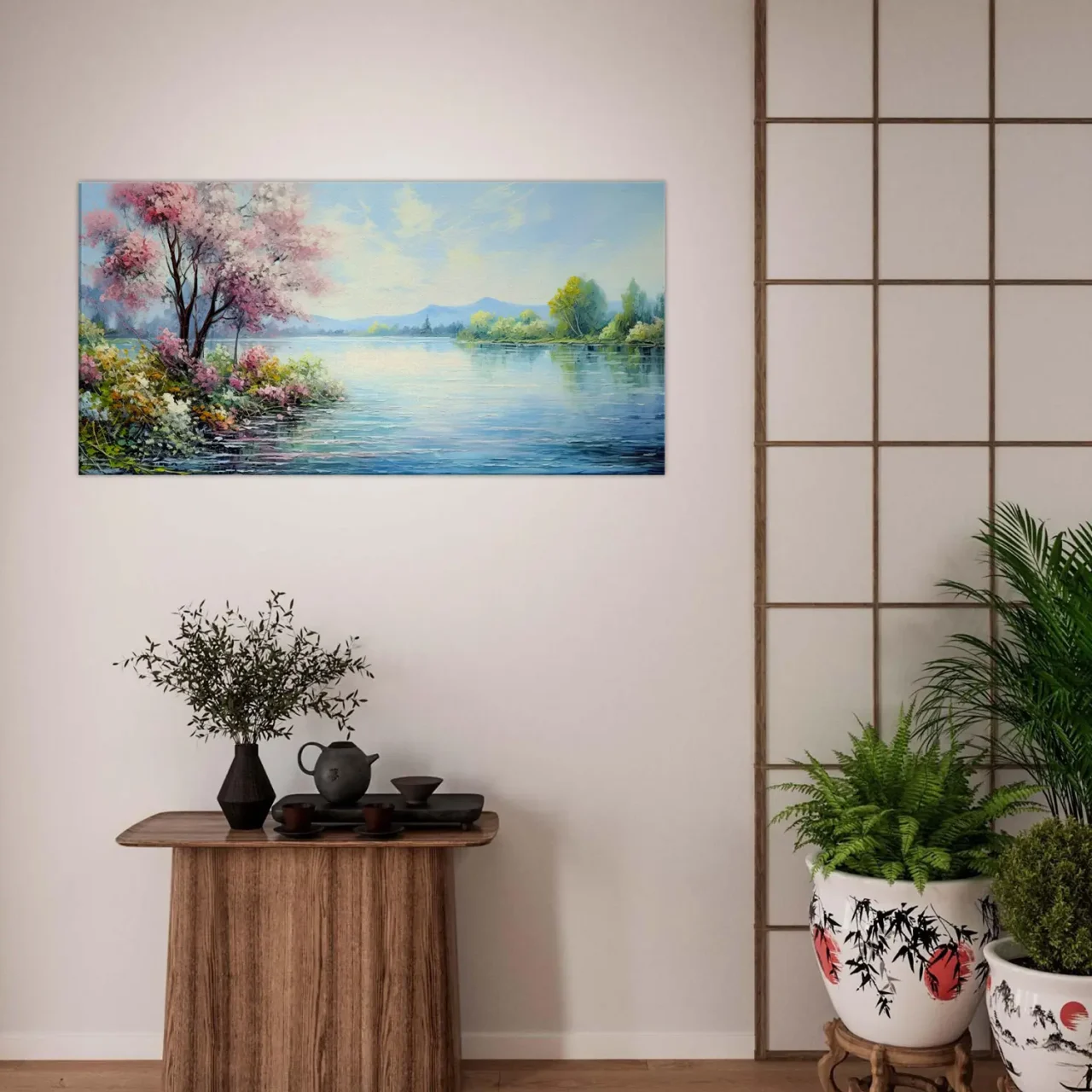 Peinture Beauté du lac style Monet peinture beauté du lac style monet