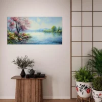 peinture beauté du lac style monet