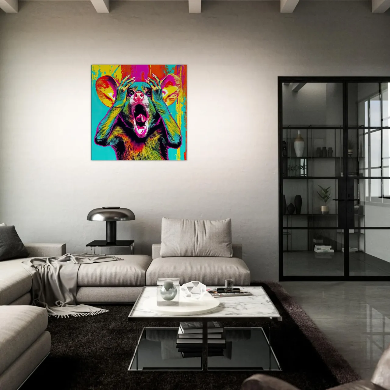 Cadre mural Pop Art animal humour pop art animal humour
