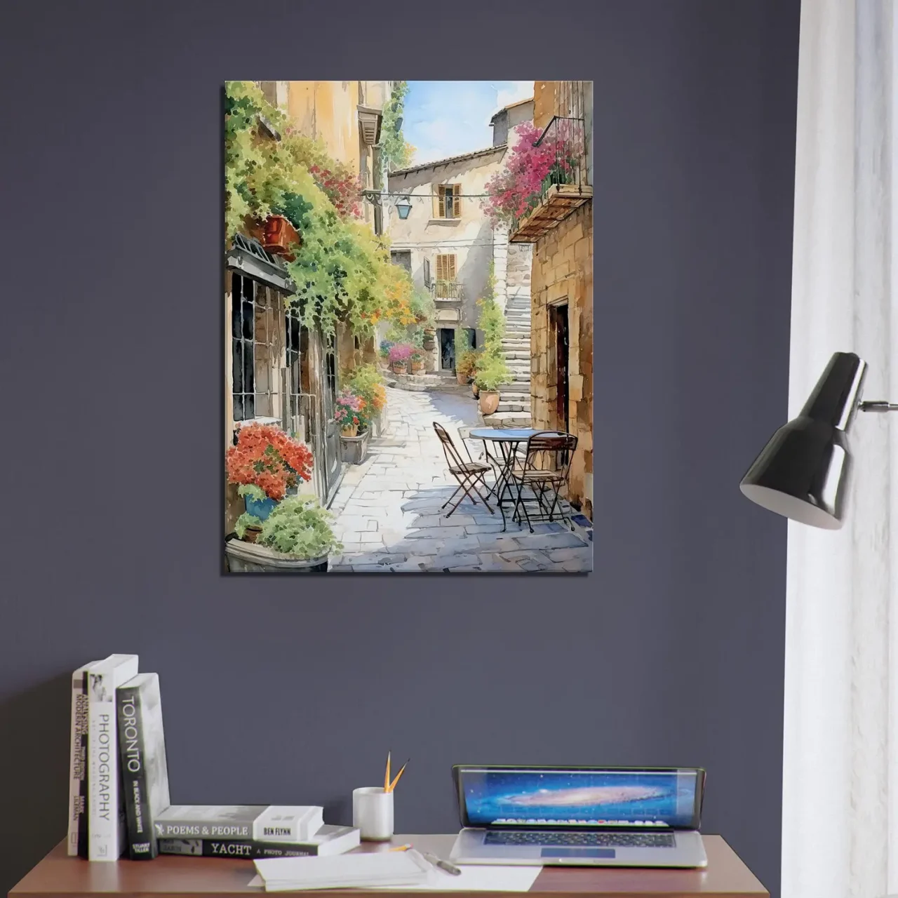 Peinture Ruelle d’un village du Périgord ruelle d'un village du périgord