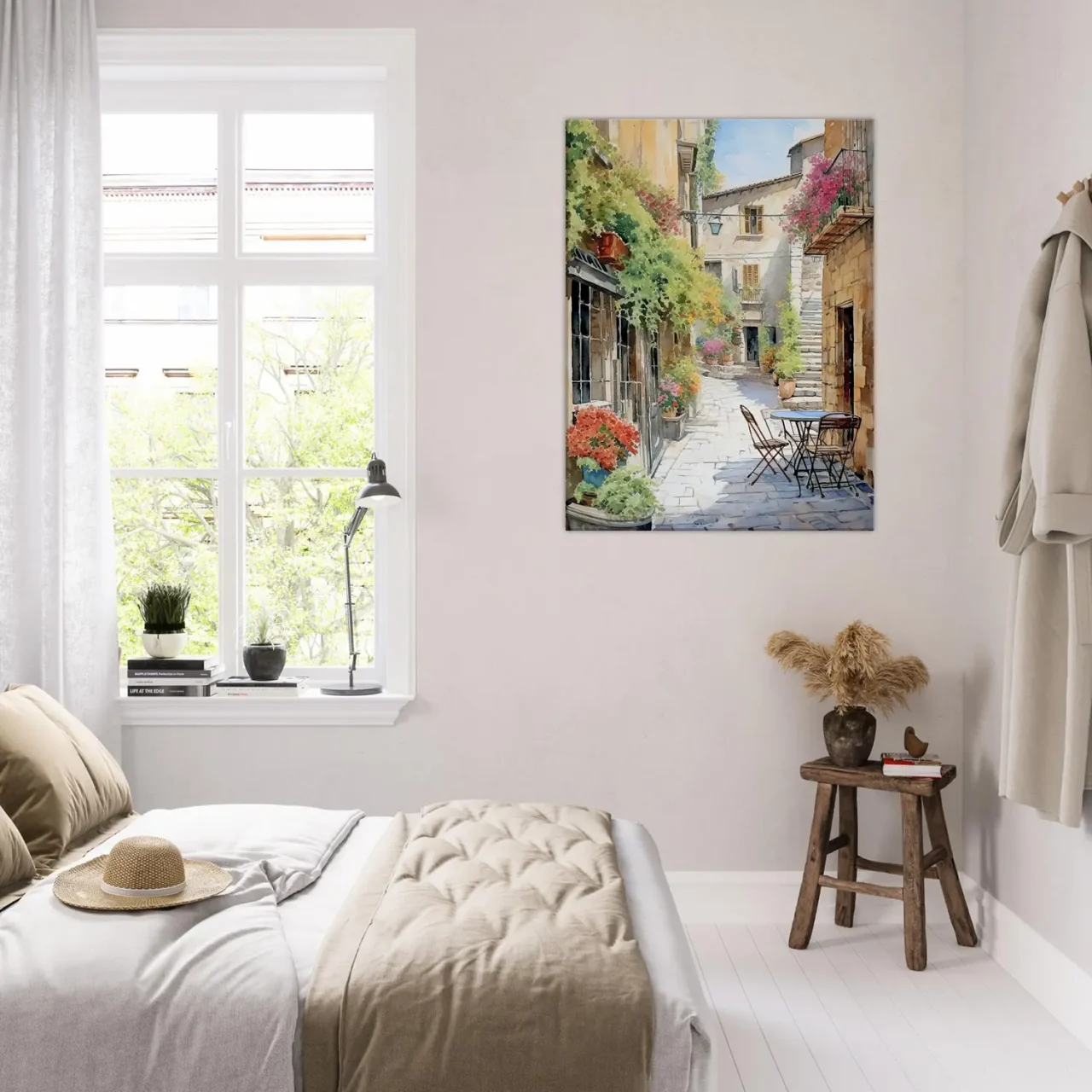 Peinture Ruelle d’un village du Périgord ruelle d'un village du périgord