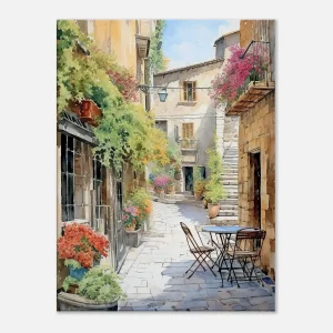 Peinture Ruelle d’un village du Périgord ruelle d'un village du périgord