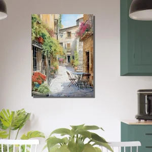 Peinture Ruelle d’un village du Périgord ruelle d'un village du périgord