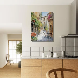 Peinture Ruelle d’un village du Périgord ruelle d'un village du périgord