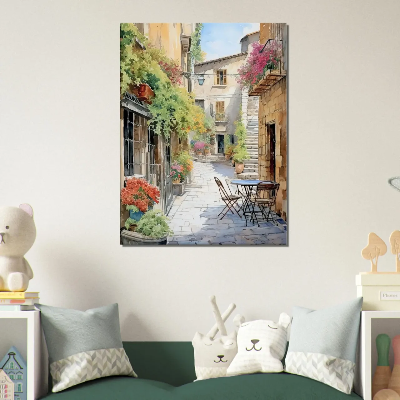 Peinture Ruelle d’un village du Périgord ruelle d'un village du périgord