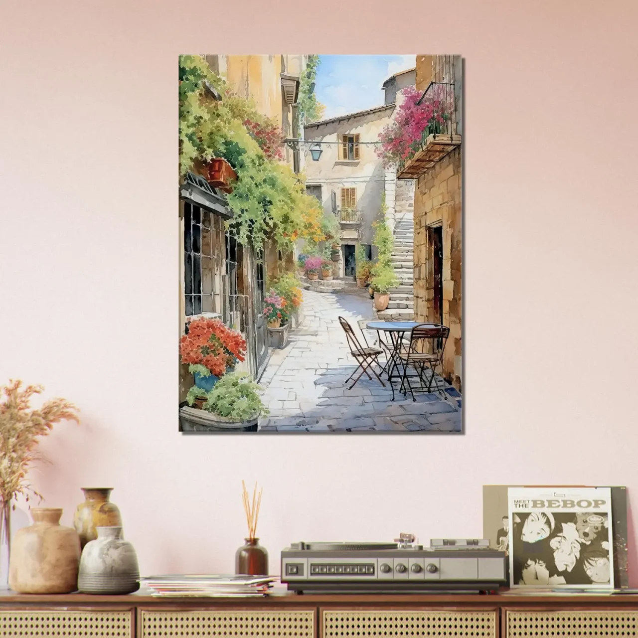 Peinture Ruelle d’un village du Périgord ruelle d'un village du périgord