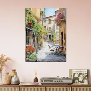 Peinture Ruelle d’un village du Périgord ruelle d'un village du périgord