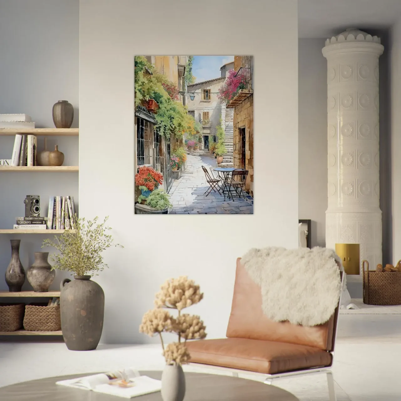 Peinture Ruelle d’un village du Périgord ruelle d'un village du périgord