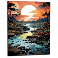 Cadre mural Ruisseau et forêt d’Argentine ruisseau et forêt d'argentine