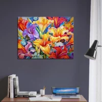 Tableau mural Hibiscus colorés tableau hibiscus colorés