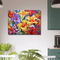 Tableau mural Hibiscus colorés tableau hibiscus colorés