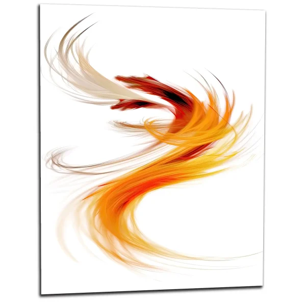 abstrait plumes orangées