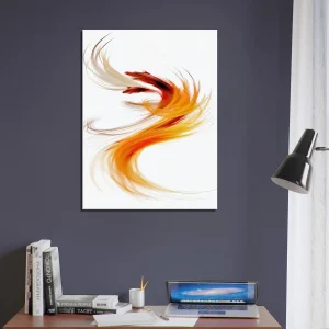 abstrait plumes orangées