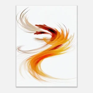 abstrait plumes orangées