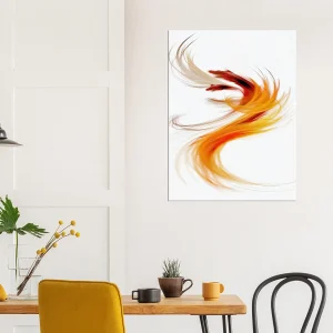 abstrait plumes orangées
