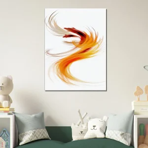 abstrait plumes orangées