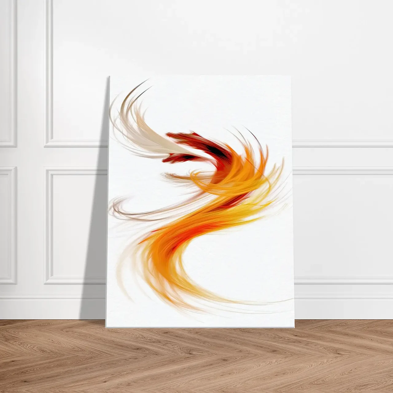 abstrait plumes orangées