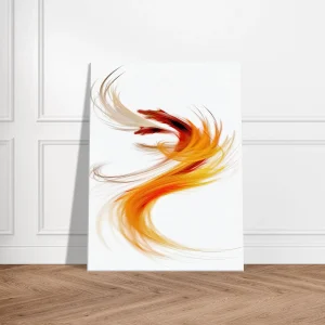 abstrait plumes orangées